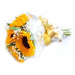Buquê de Girassol 40cm com 5 Flores