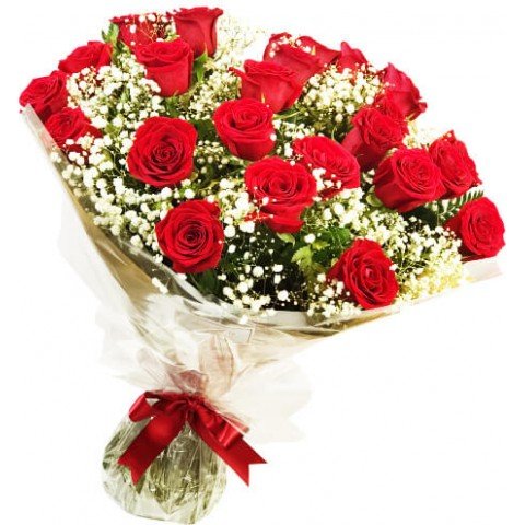 Buquê Tradicional com 24 Rosas